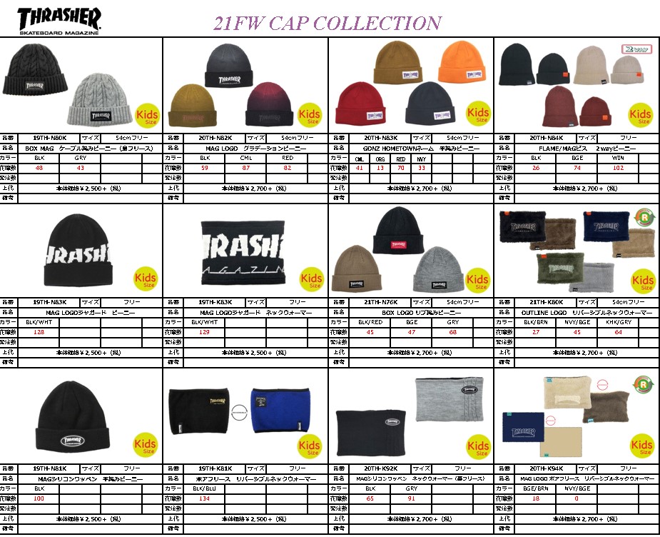 THRASHER(スラッシャー) CAP5 A08