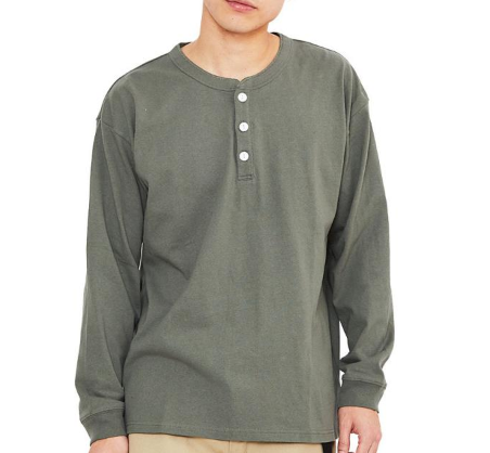 Good wear (グッドウェア)  ヘンリーネック L/S TEE ロングスリーブTシャツ ロンT A12