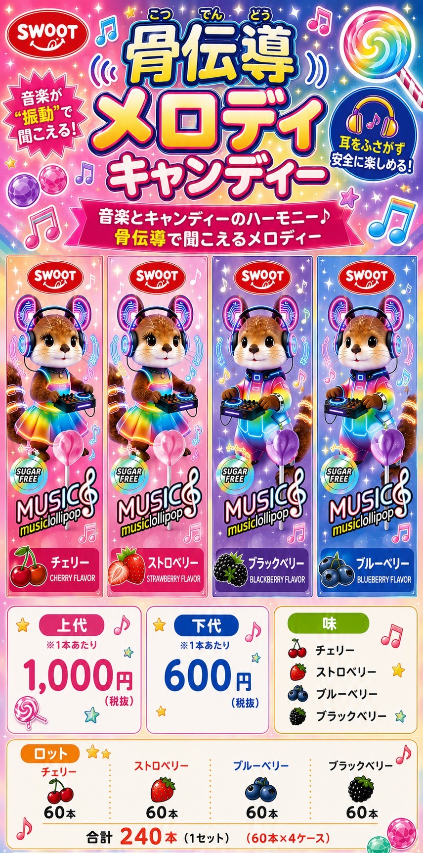 骨伝導メロディキャンディー