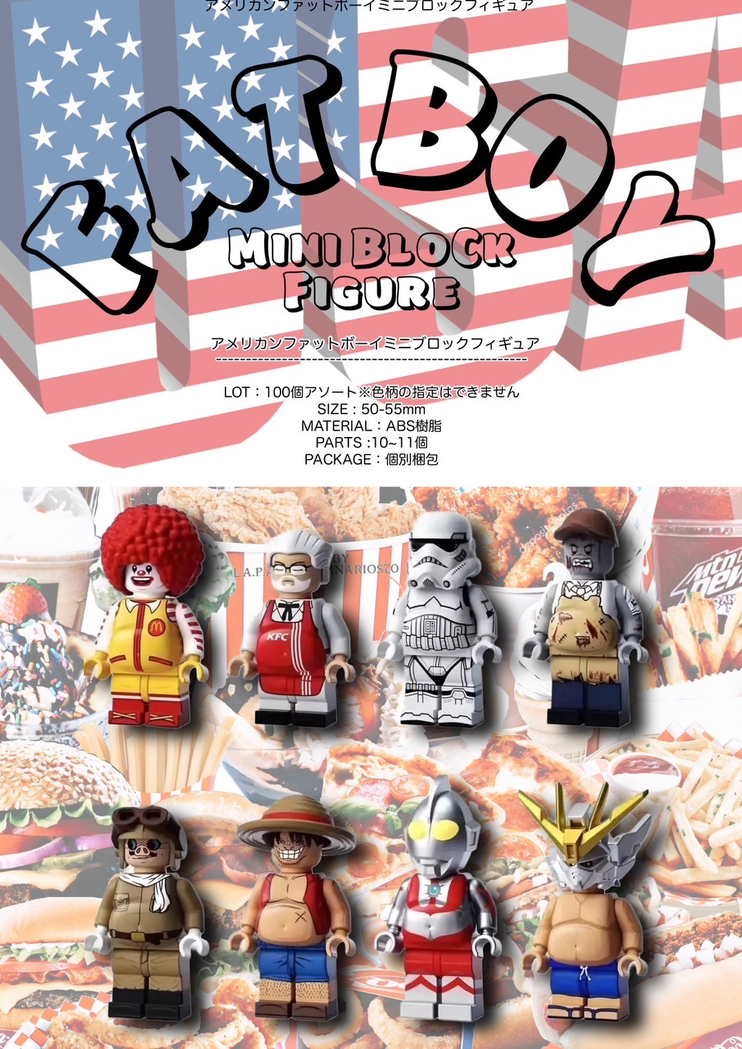 Fatboy Mini Block Figure（ファットボーイミニブロックフィギュア） レゴ ガチャ A10