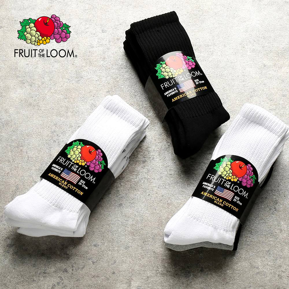 FRUIT OF THE LOOM (フルーツオブザルーム) C FTL AC ベーシック ソックス 靴下 A02