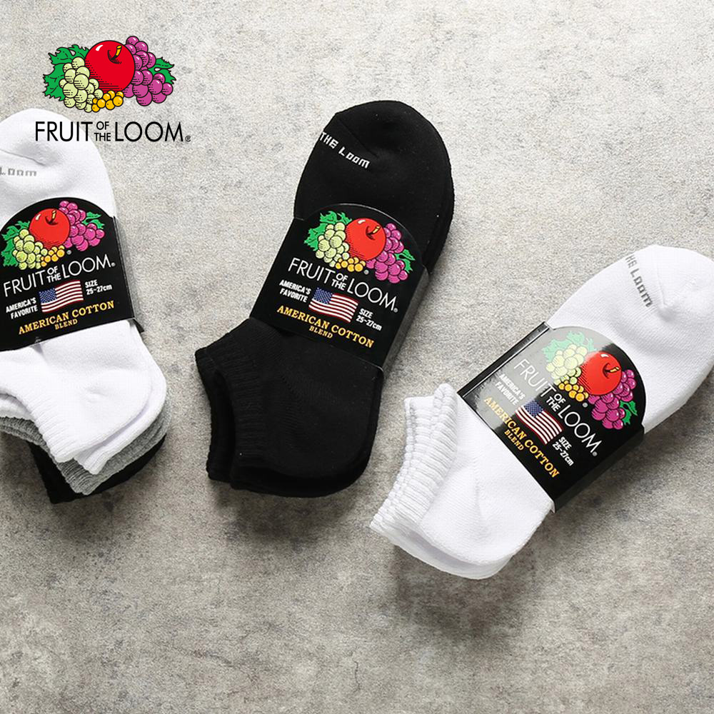 FRUIT OF THE LOOM (フルーツオブザルーム) アンクル FTL AC ベーシック ソックス 靴下 A02