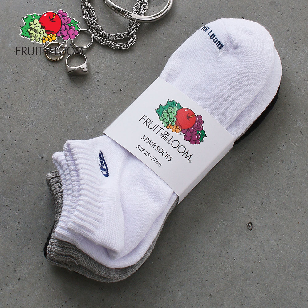 FRUIT OF THE LOOM (フルーツオブザルーム) A FTL マーク刺繍 ソックス 靴下 A02