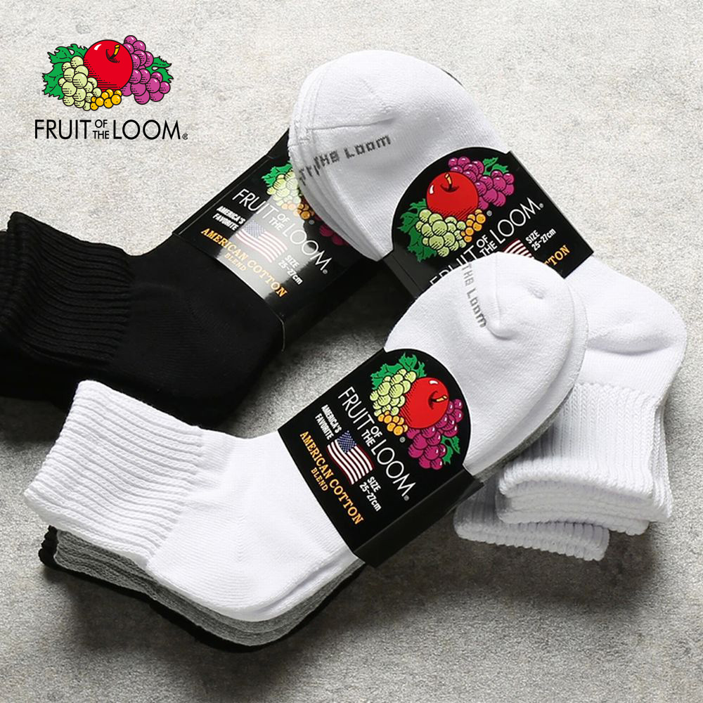 FRUIT OF THE LOOM　(フルーツオブザルーム) クオーター FTL AC ベーシック ソックス 靴下 A02
