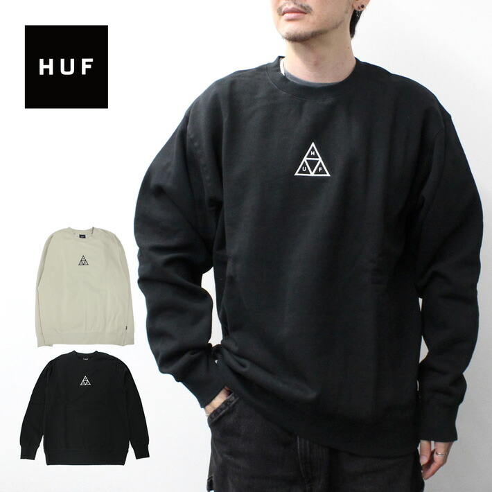 HUF(ハフ)  SET TRIPLE TRIANGLE CREWNECK セット トリプルトライアングル クルーネック トレーナー スウェット A01