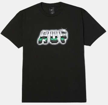 HUF(ハフ) CHROME GRIT S/S TEE アウトライン ショートスリーブ Tシャツ 半袖 A01