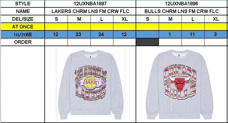 JUNK FOOD （ジャンクフード）NBA TEAM Chrome Lines Crew Fleece クロム ラインズ クルー フリース トレーナー スウェット A01