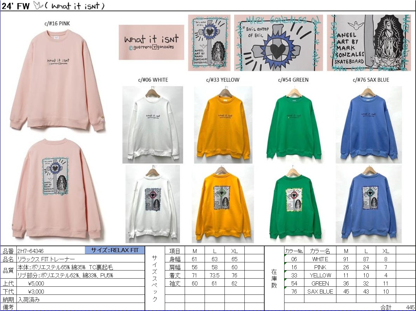 (What it isNt) ART BY MARK GONZALES マークゴンザレス ゴンズ リラックス FIT トレーナー