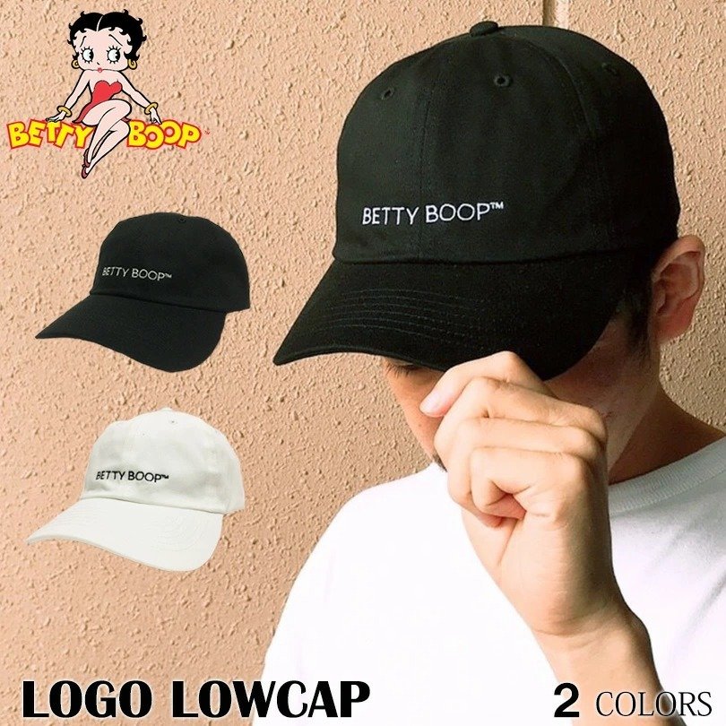 BETTY BOOP(ベティブープ)  ロゴ アジャスタブル ローキャップ