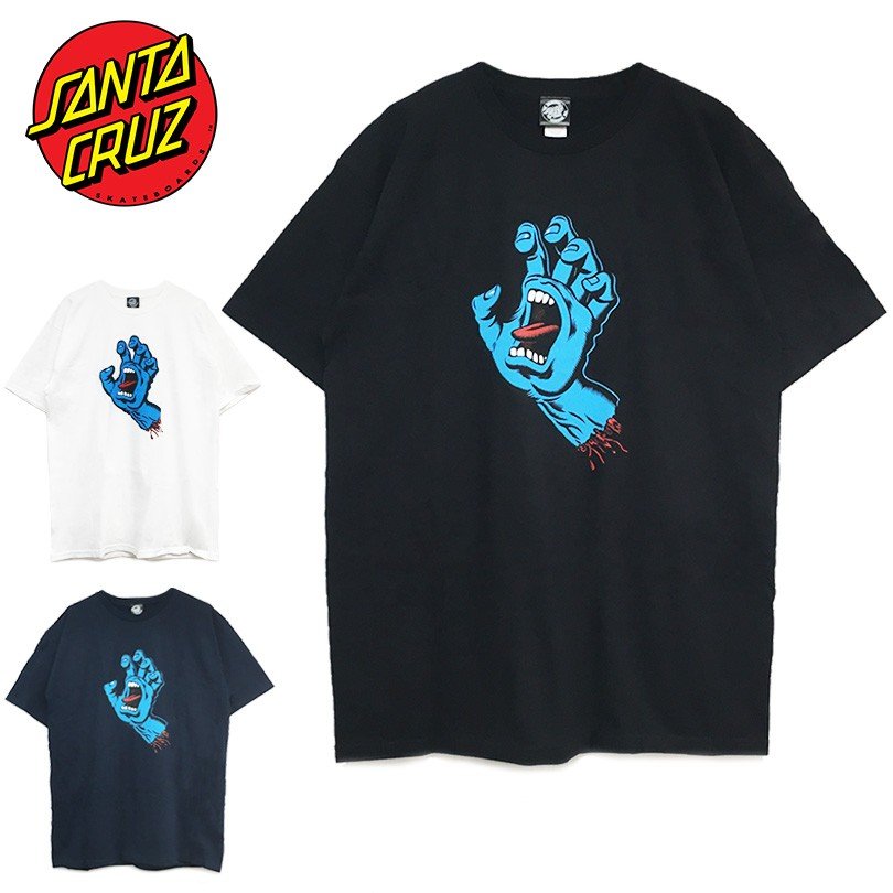SANTA CRUZ(サンタクルーズ) 片面デカスクリーミングハンド Tシャツ