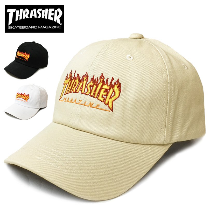 THRASHER(スラッシャー) フレームロゴ ロー キャップ A08