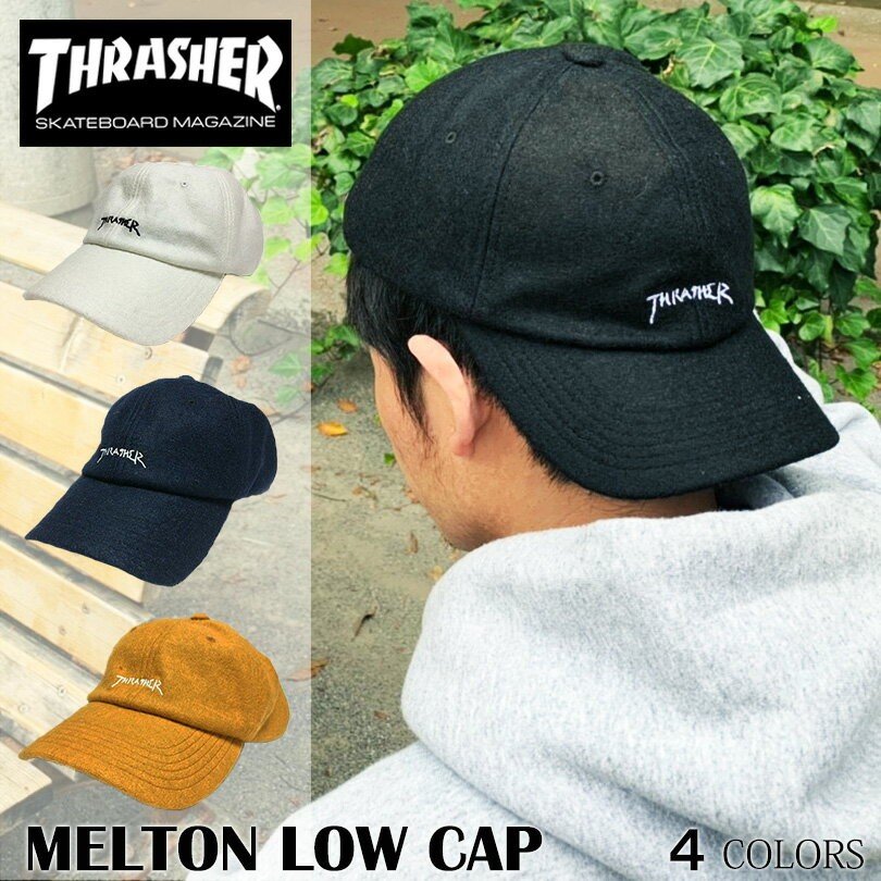 THRASHER(スラッシャー) ゴンズメルトンロゴ ロー キャップ A08