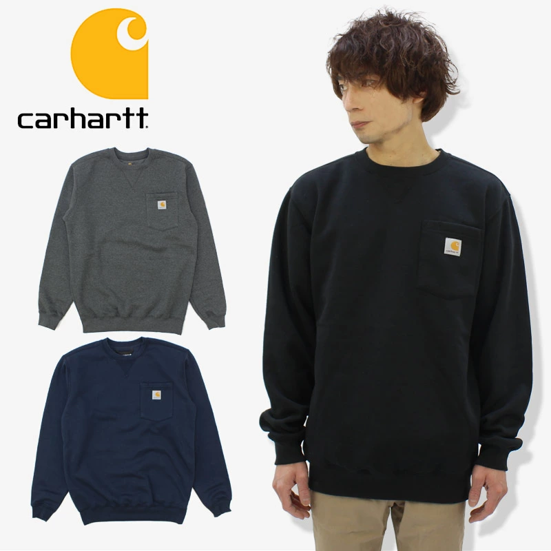 Carhartt (カーハート) 103852 M CREWNEC POCKET SWEATSHIRT スウェット ポケット A01