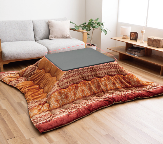 GIE-4200A 75×75cmこたつ本体+掛布団セット