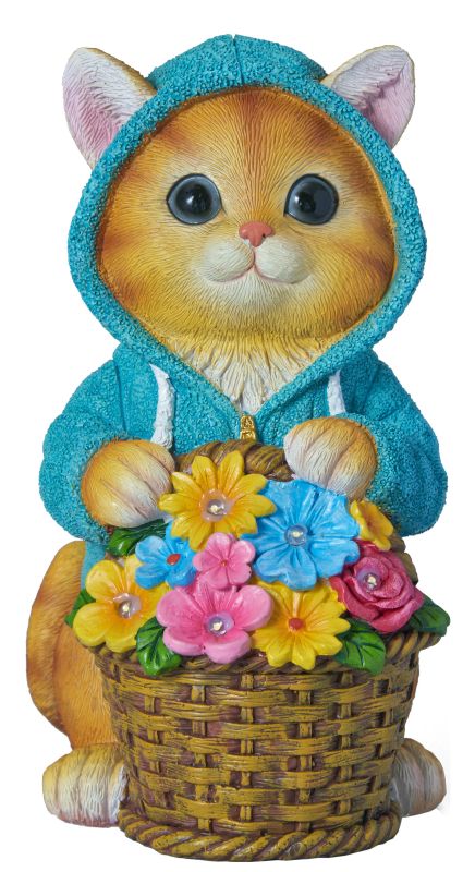 GIE-4040　福来（ふくきた）ねこ 花籠の灯り