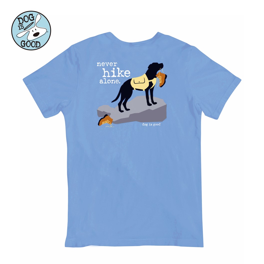 Dog is Good Ｔシャツ ネヴァーハイクアローン ブルー