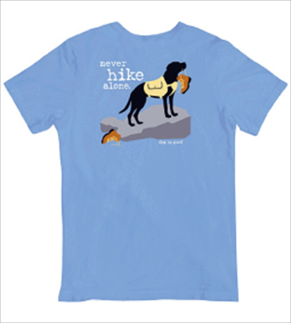 Dog is Good　Ｔシャツ　ネヴァーハイクアローン　ブルー