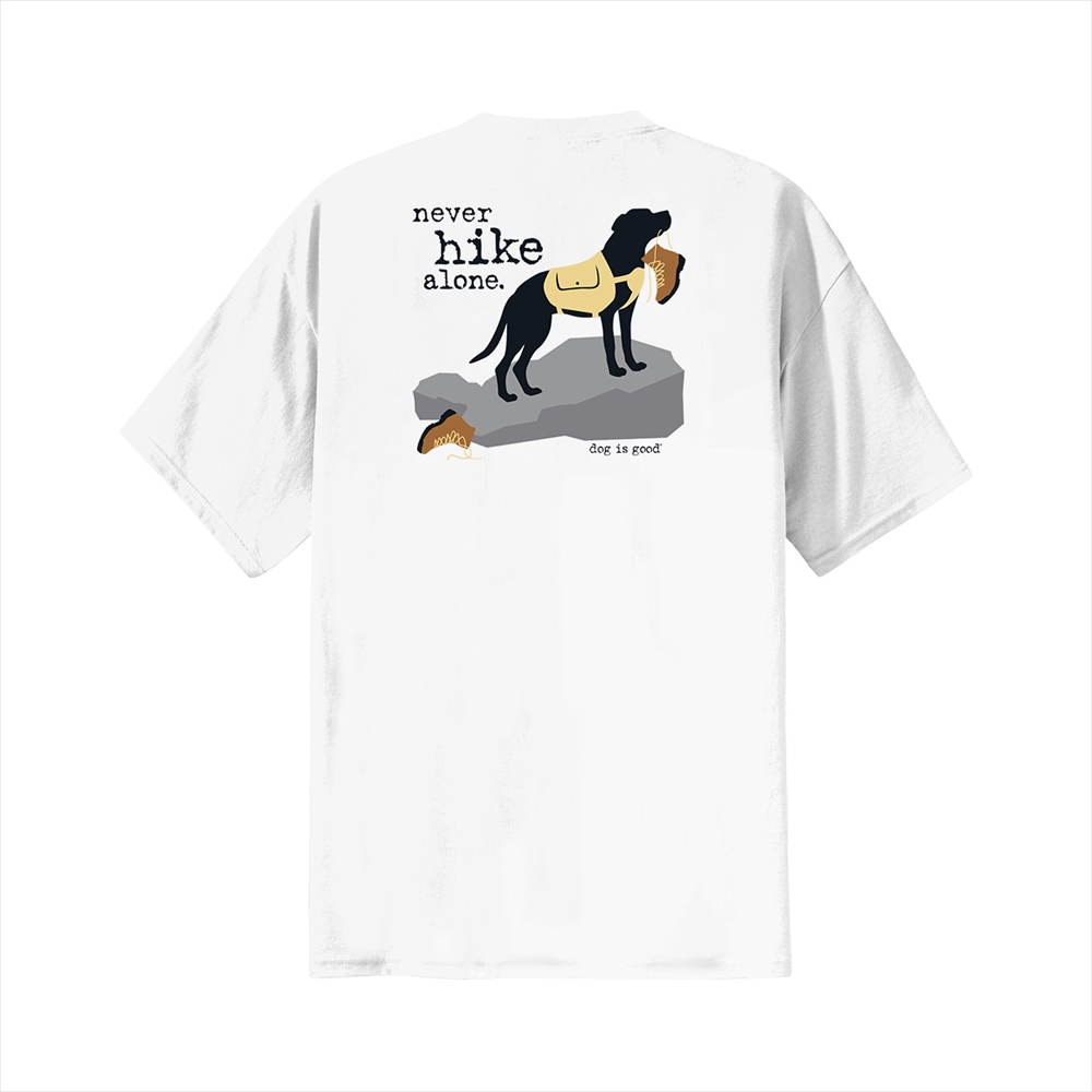 Dog is Good　Ｔシャツ　ネヴァーハイクアローン　ホワイト