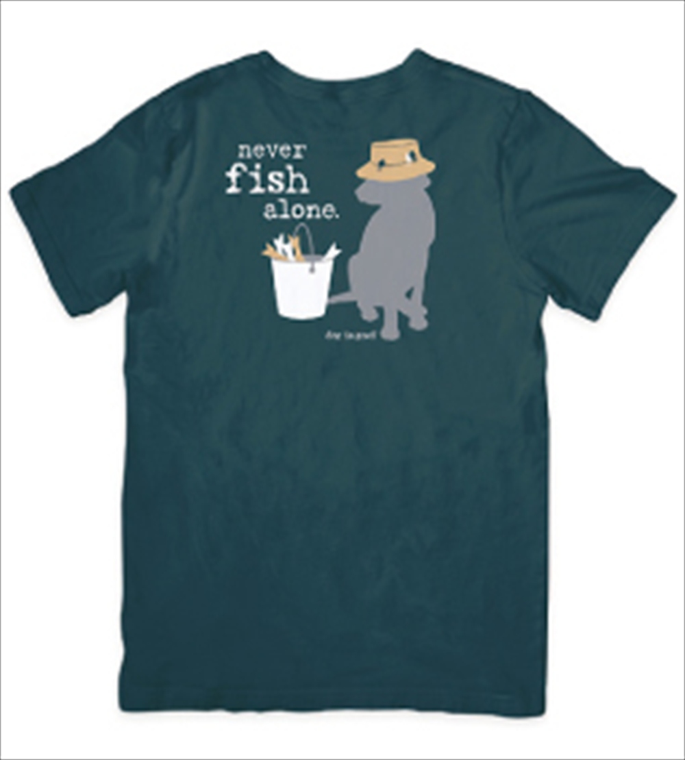 Dog is Good　Ｔシャツ　ネヴァーフィッシュアローン　グリーン