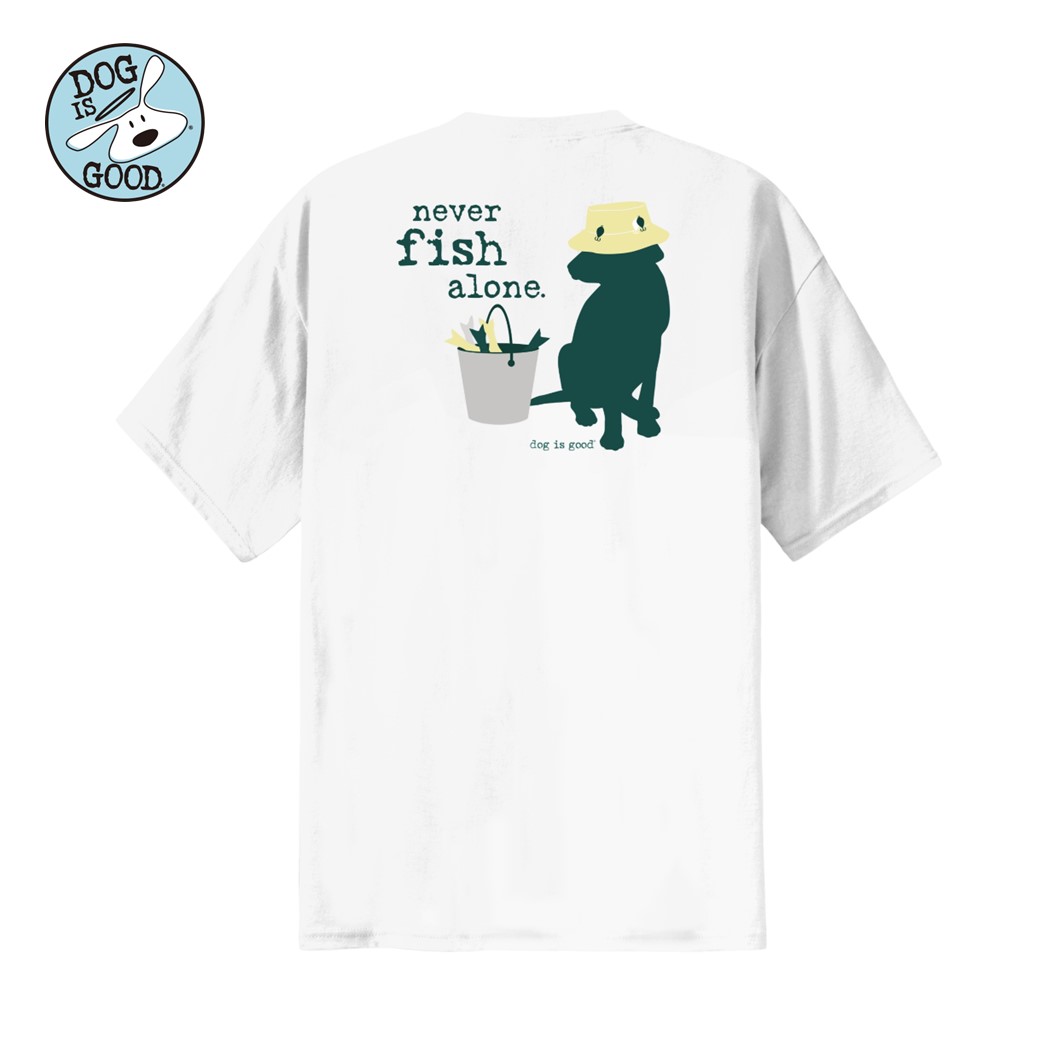 Dog is Good Ｔシャツ ネヴァーフィッシュアローン ホワイト