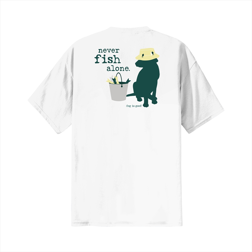 Dog is Good　Ｔシャツ　ネヴァーフィッシュアローン　ホワイト