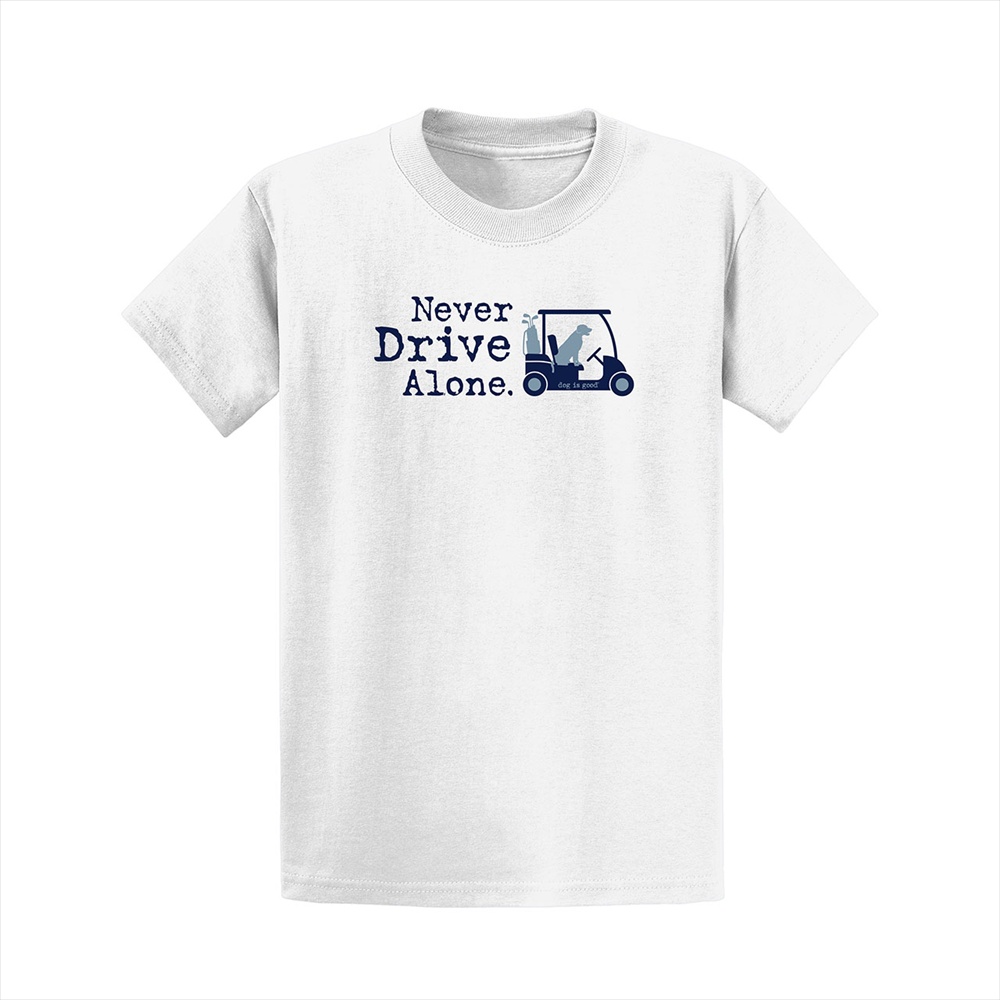 Dog is Good　Ｔシャツ　ネヴァードライブアローン　ホワイト