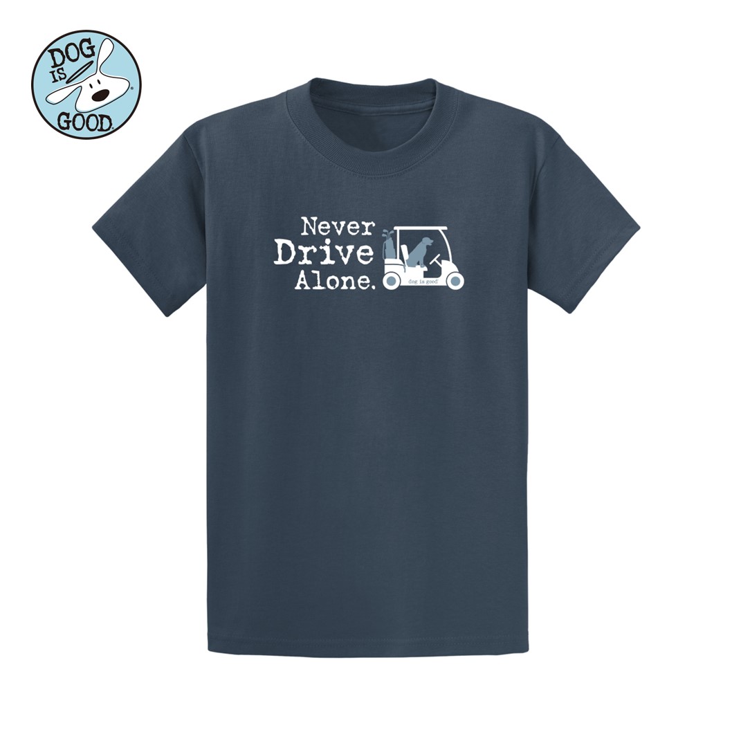 Dog is Good Ｔシャツ ネヴァードライブアローン スティールブルー