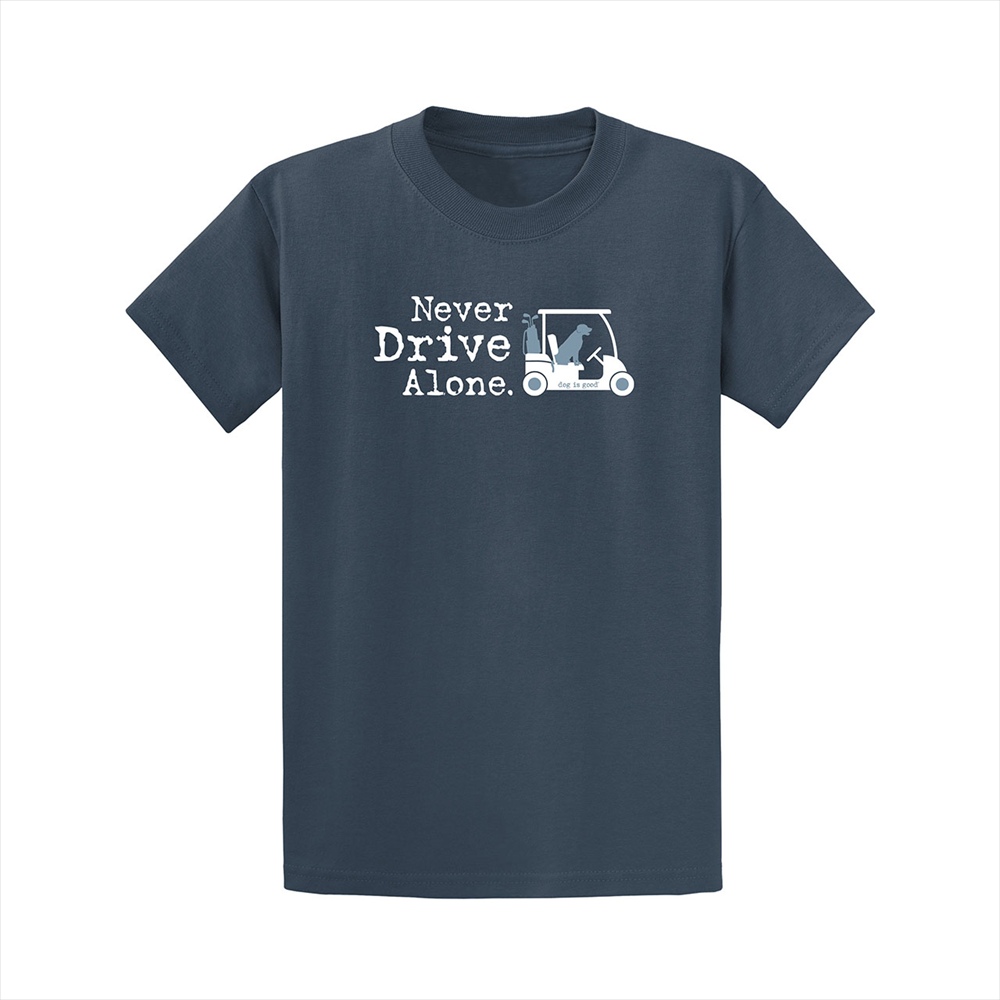 Dog is Good　Ｔシャツ　ネヴァードライブアローン　スティールブルー