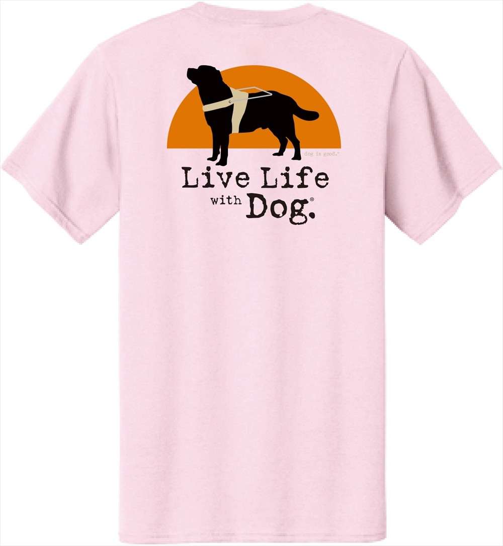 Dog is Good　Ｔシャツ　ライフウィズドッグ　ガイドドッグ　ピンク