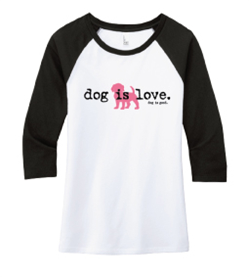 Dog is Good　ウィメンズＴシャツ　ドッグイズラヴ　ラグラン