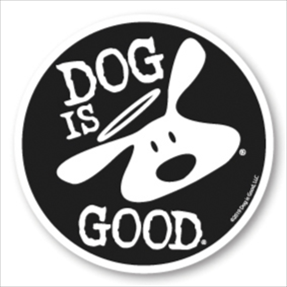 Dog is Good ステッカー ロゴ ブラック/ホワイト