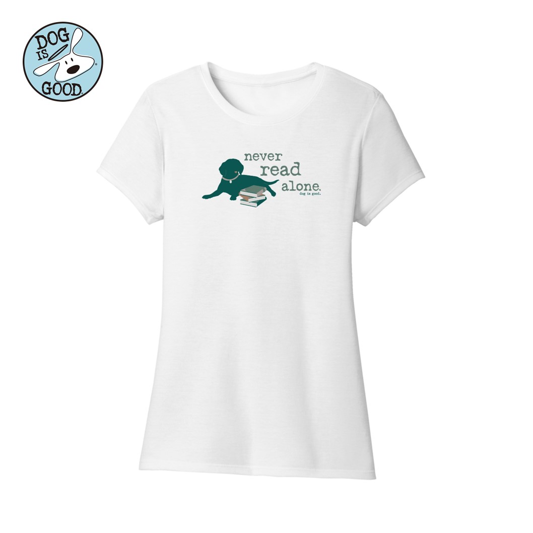 Dog is Good ウィメンズＴシャツ ネヴァーリードアローン ホワイト