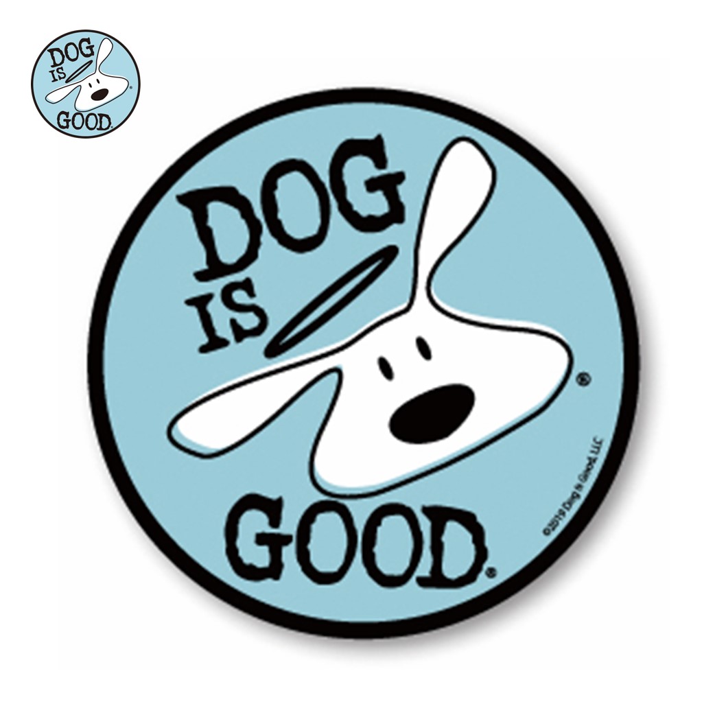 Dog is Good ステッカー ロゴ ブルー/ホワイト