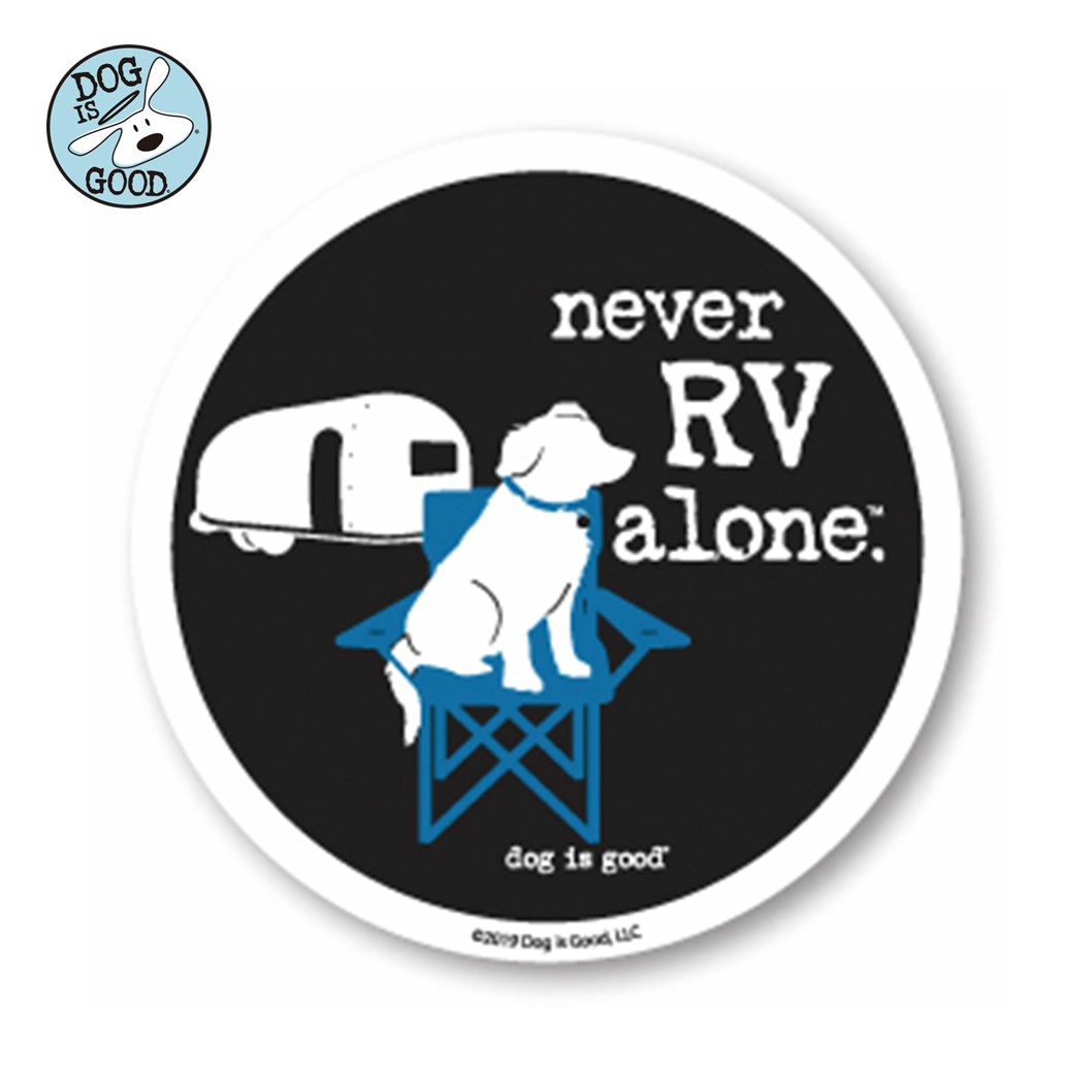 Dog is Good ステッカー ネヴァーRVアローン