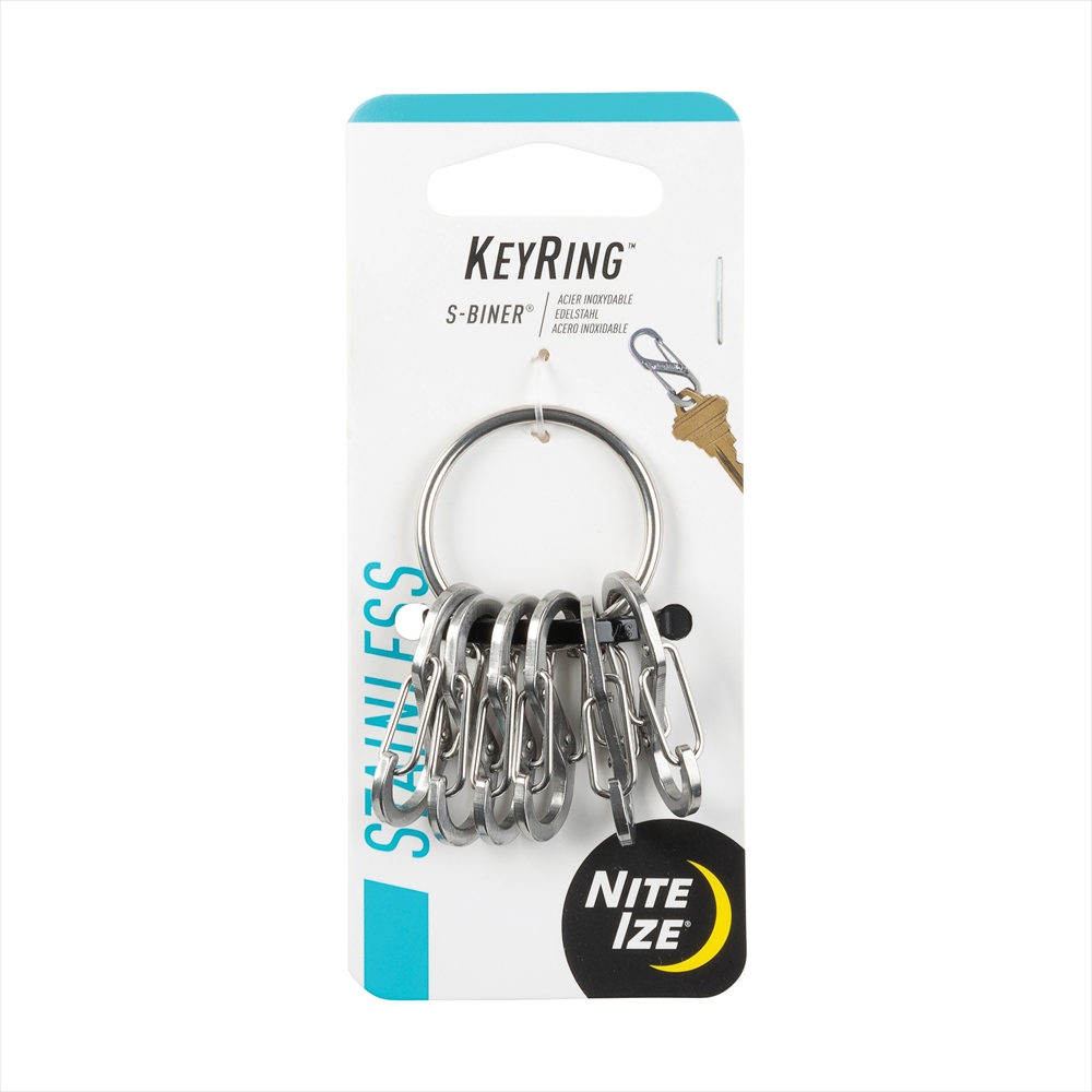 NITE IZE　キーリング　スチール　ステンレスシルバー