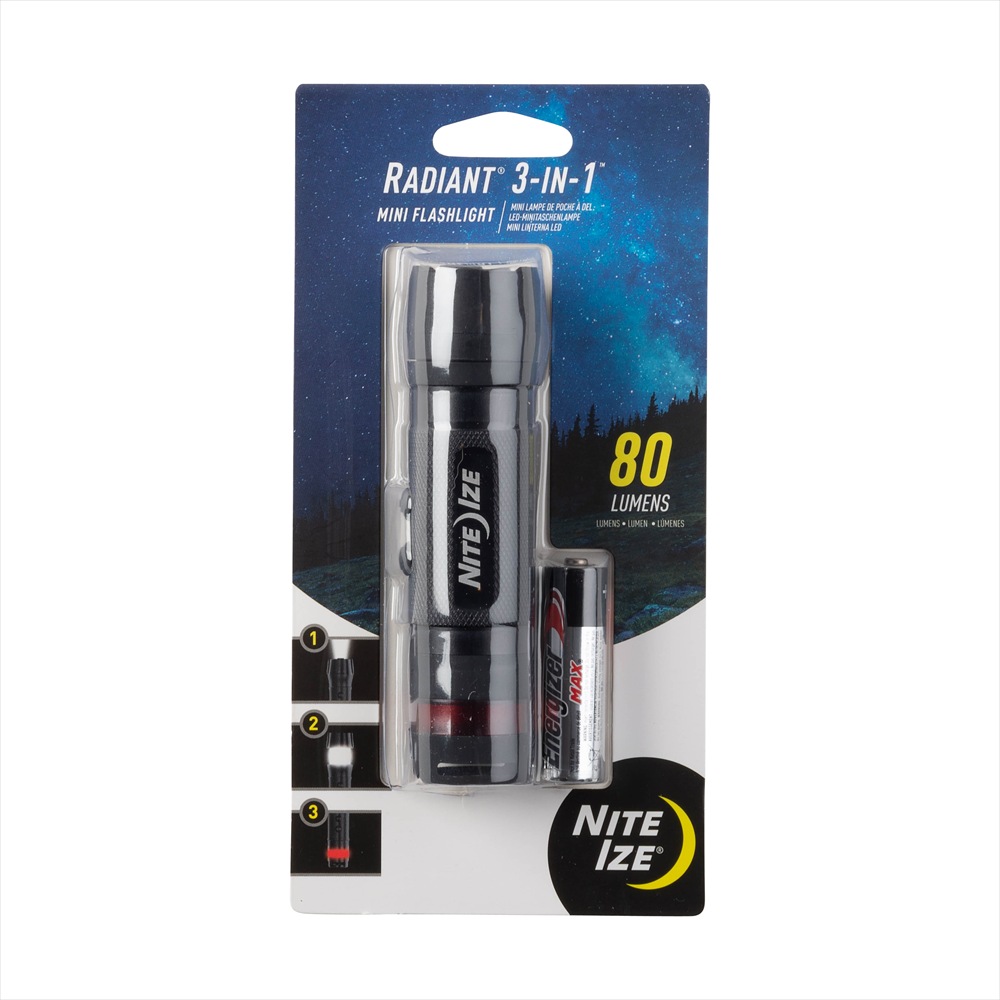 NITE IZE　3イン1　LEDフラッシュライトミニ　ブラック