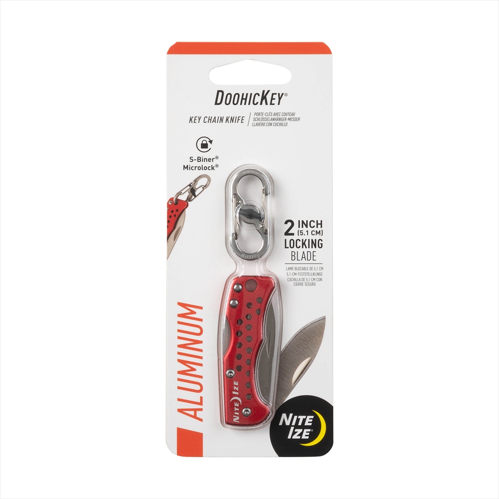 NITE IZE　ドゥーヒッキー　キーチェーンナイフ　レッド