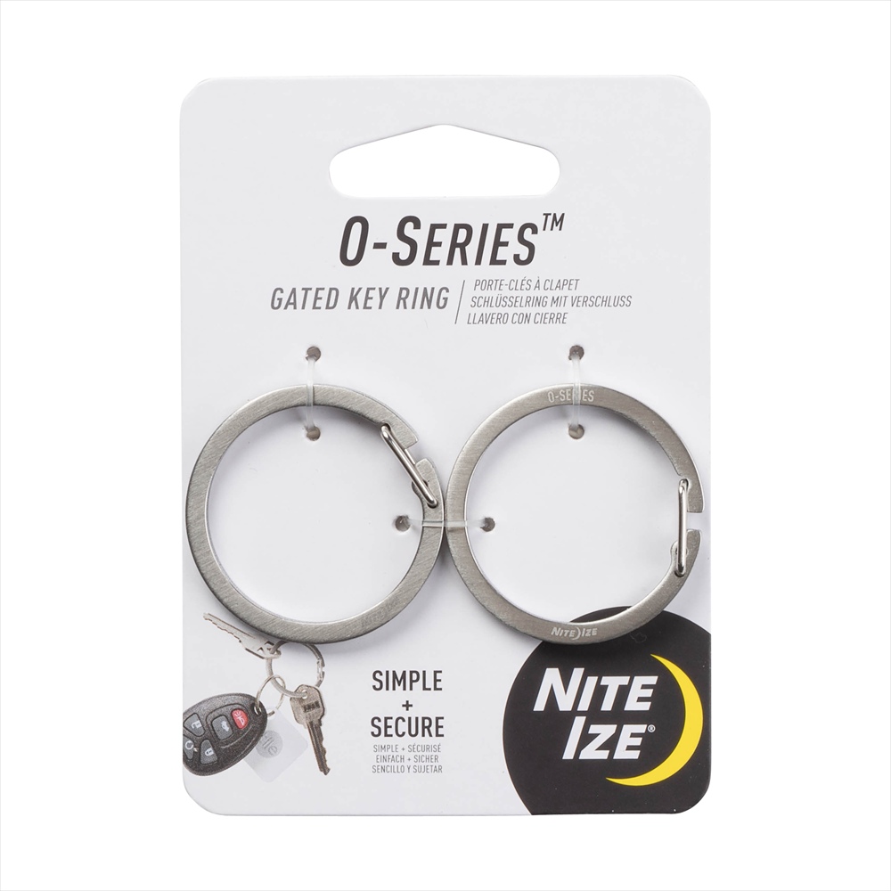 NITE IZE　O(オー)キーリング　ステンレスシルバー　2個入り