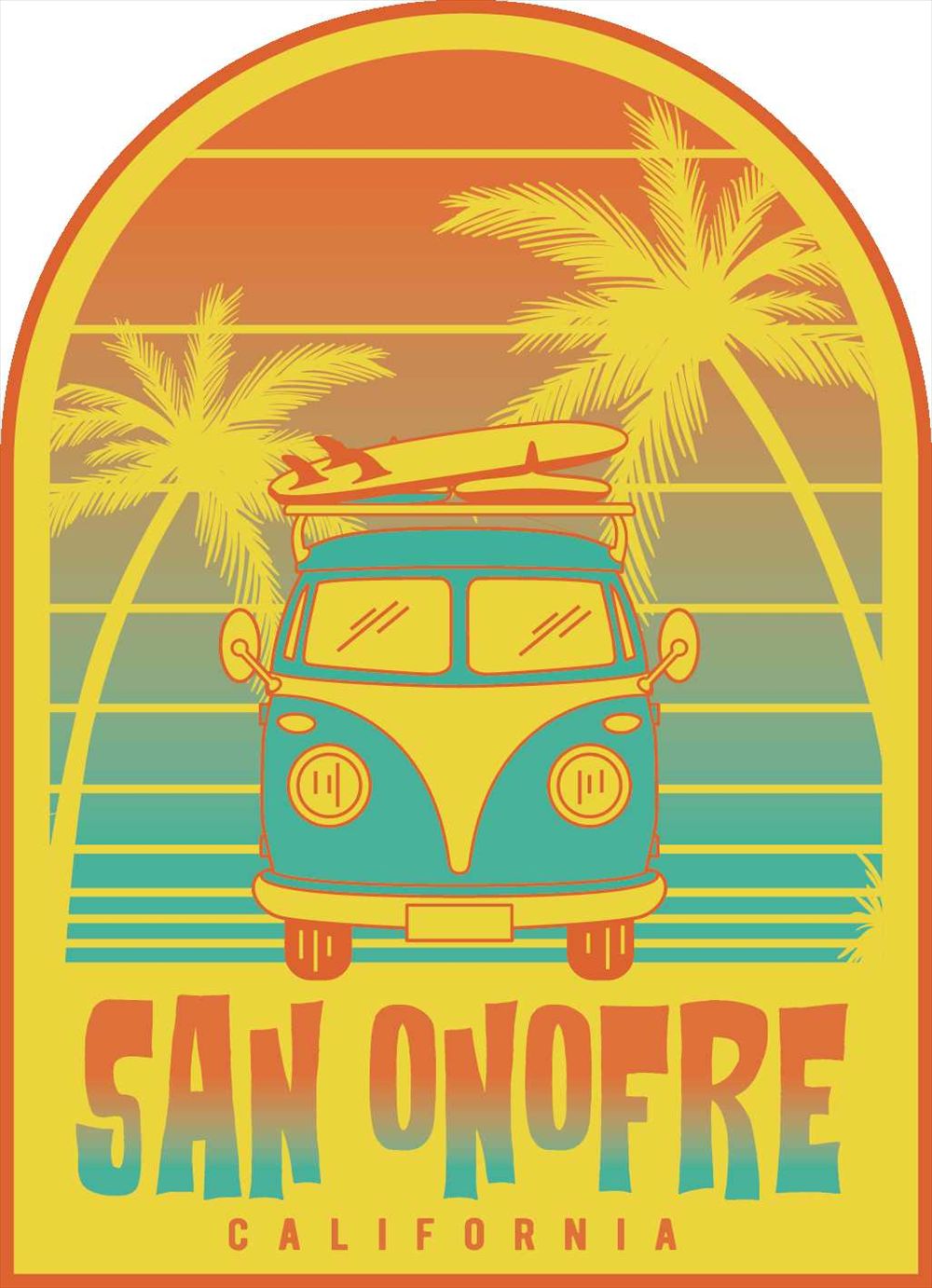 Sticker Pack サンオノフレ カリフォルニア L
