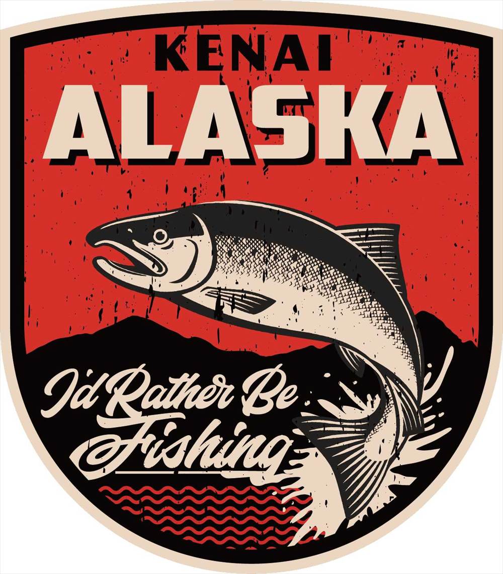 Sticker Pack アラスカ サーモンフィッシング L