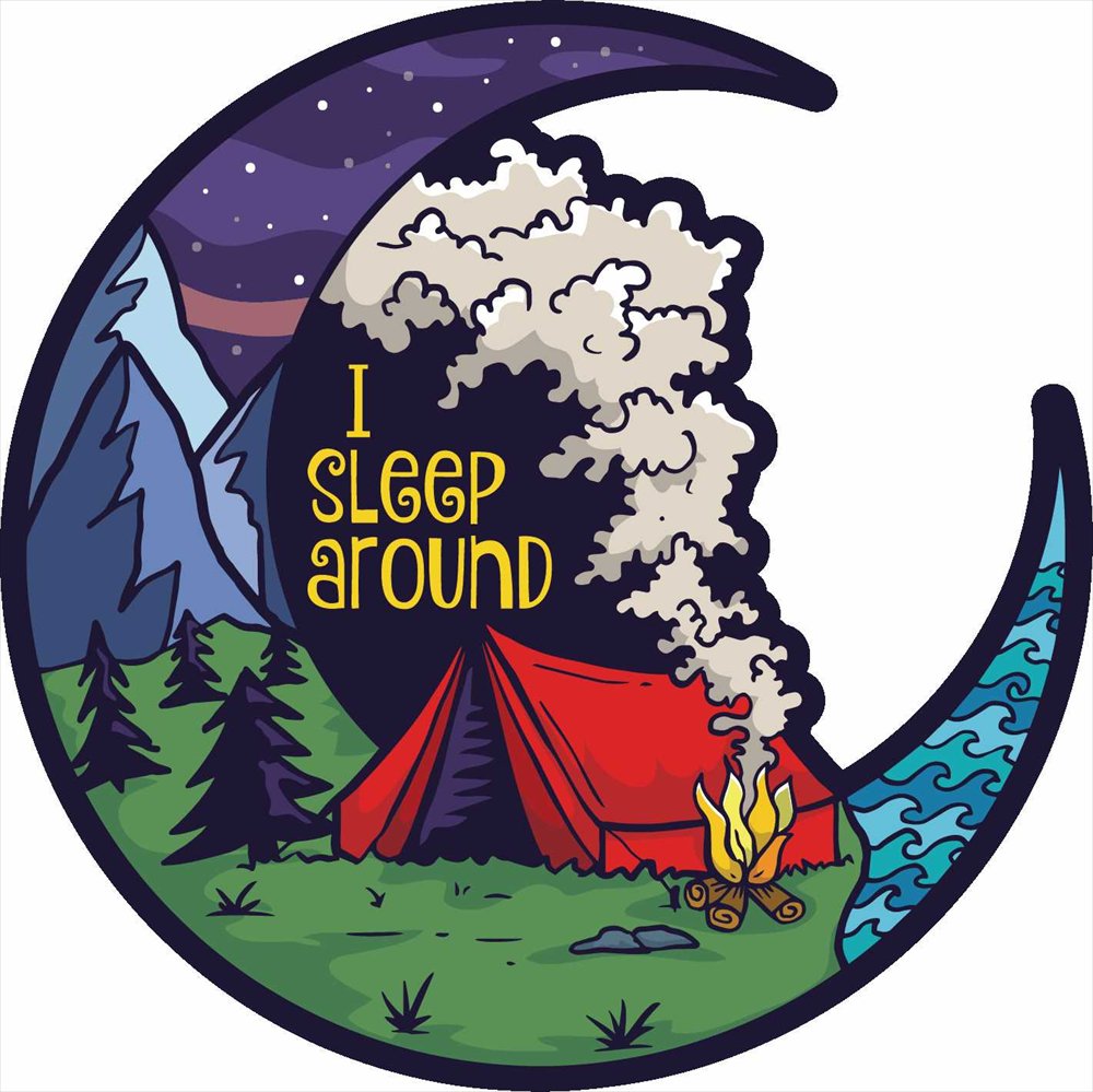 Sticker Pack スリープアラウンドテント&ムーン L