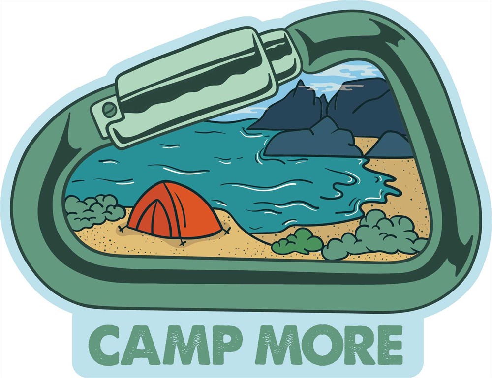 Sticker Pack キャンプモア カラビナ L