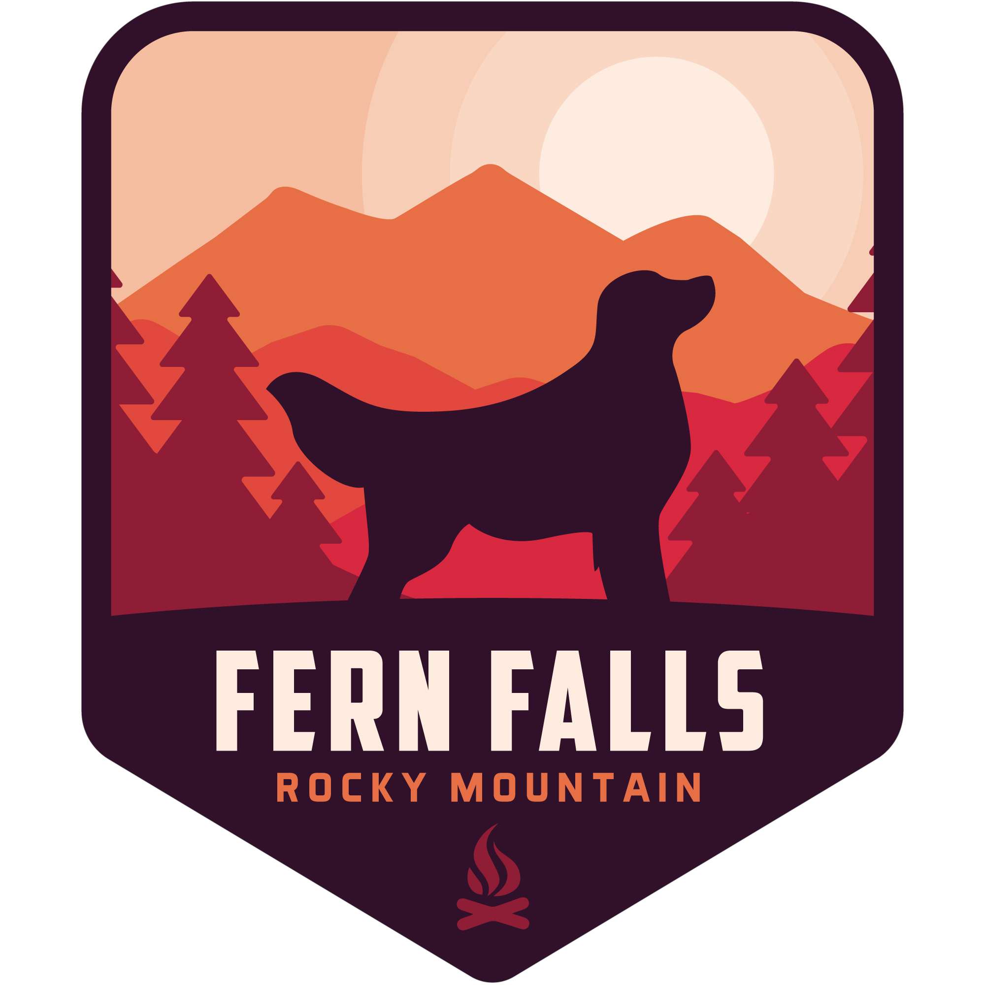 Sticker Pack ドッグマウンテンシルエットL