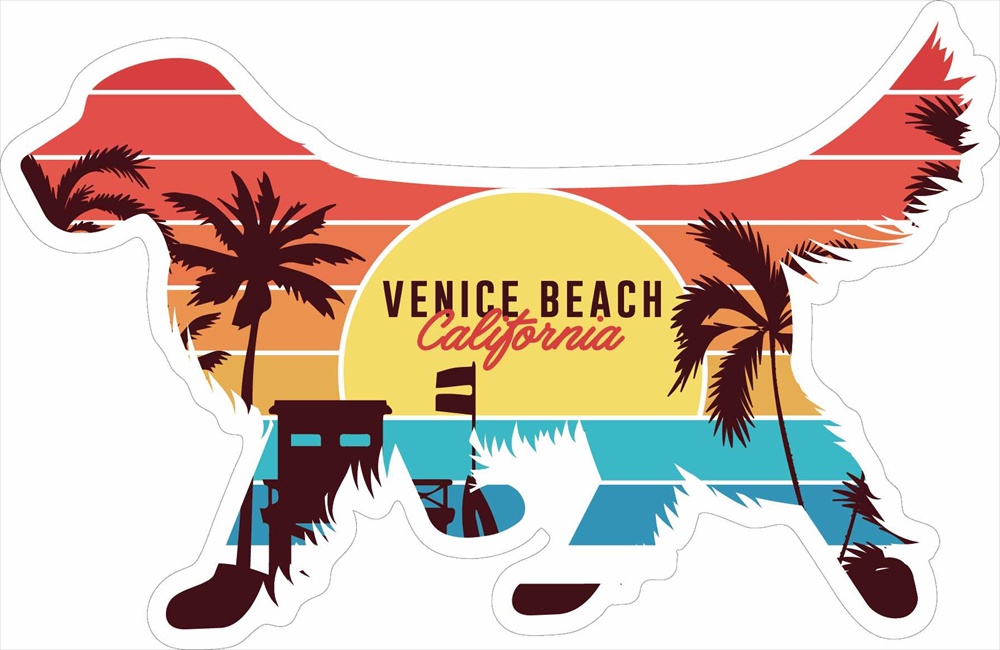 Sticker Pack ドッグベニスビーチL