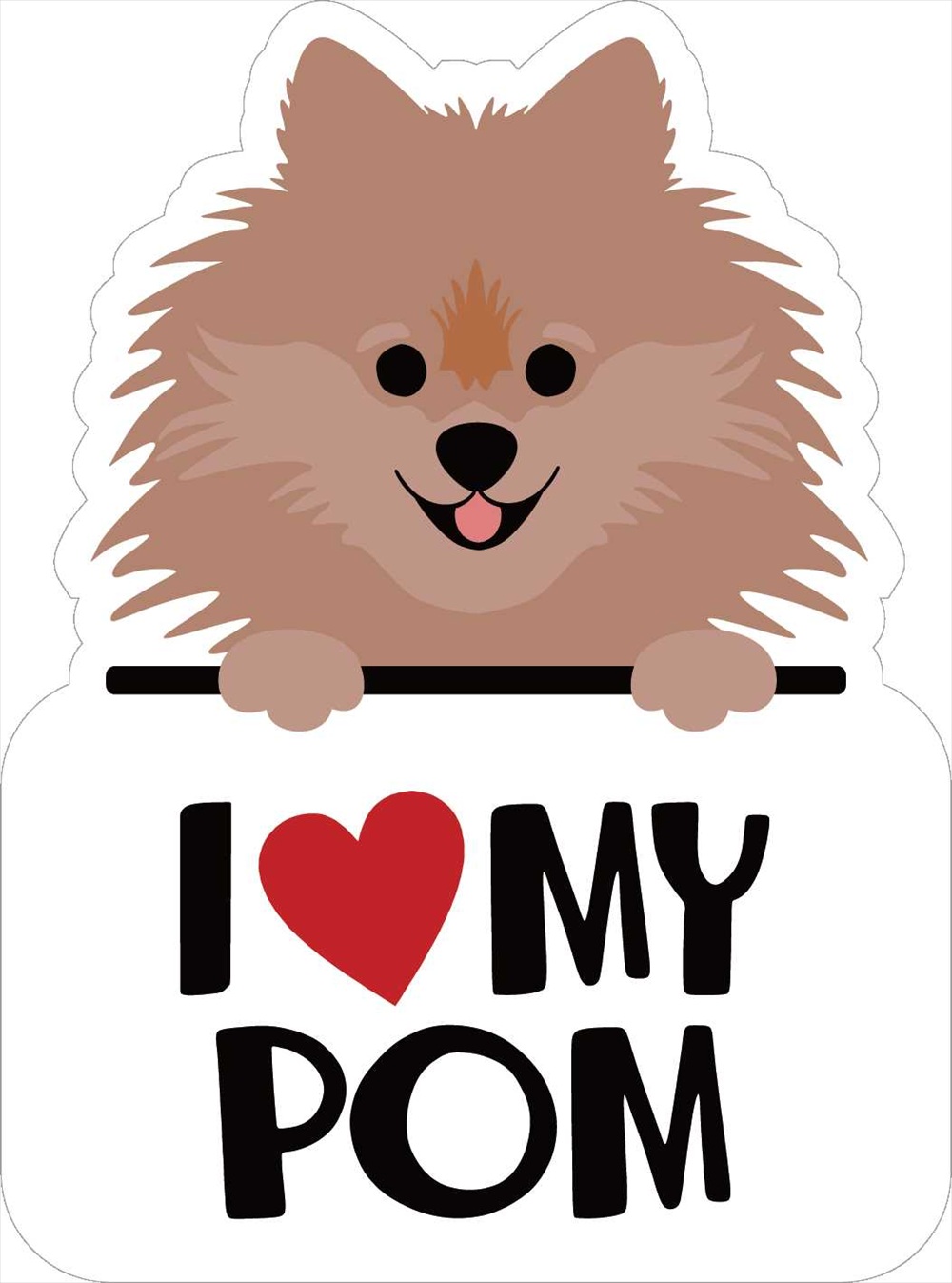 Sticker Pack アイラブポメラニアン L