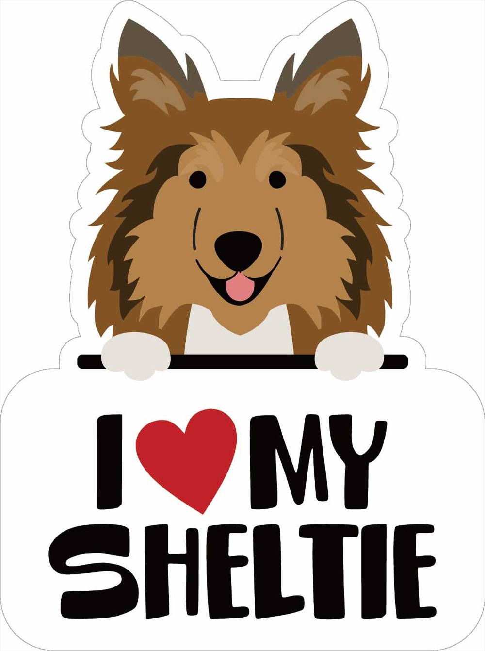 Sticker Pack アイラブシェルティー L