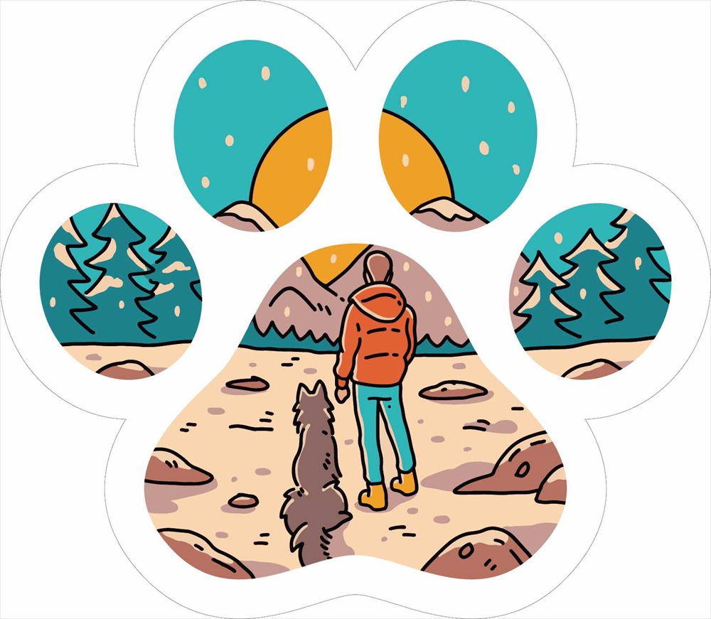 Sticker Pack ドッグパウスノー L