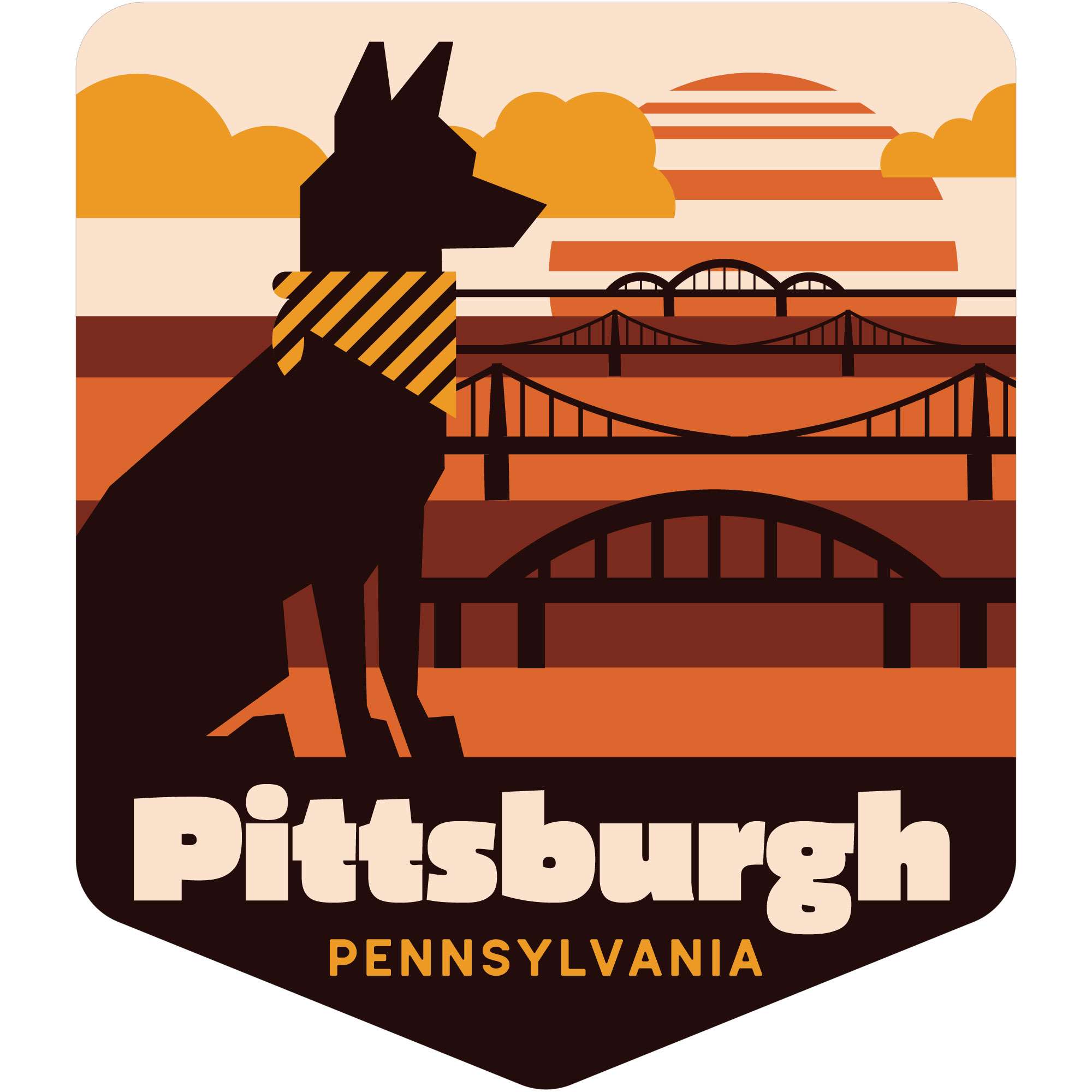 Sticker Pack ピッツバーグドッグブリッジ L