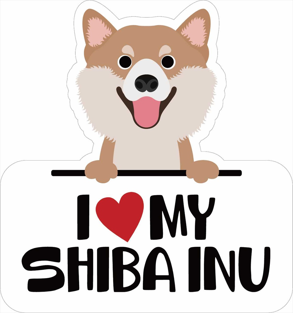 Sticker Pack アイラブシバイヌ レッド L