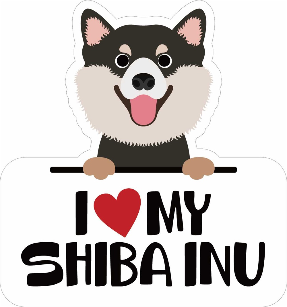 Sticker Pack アイラブシバイヌ ブラック L